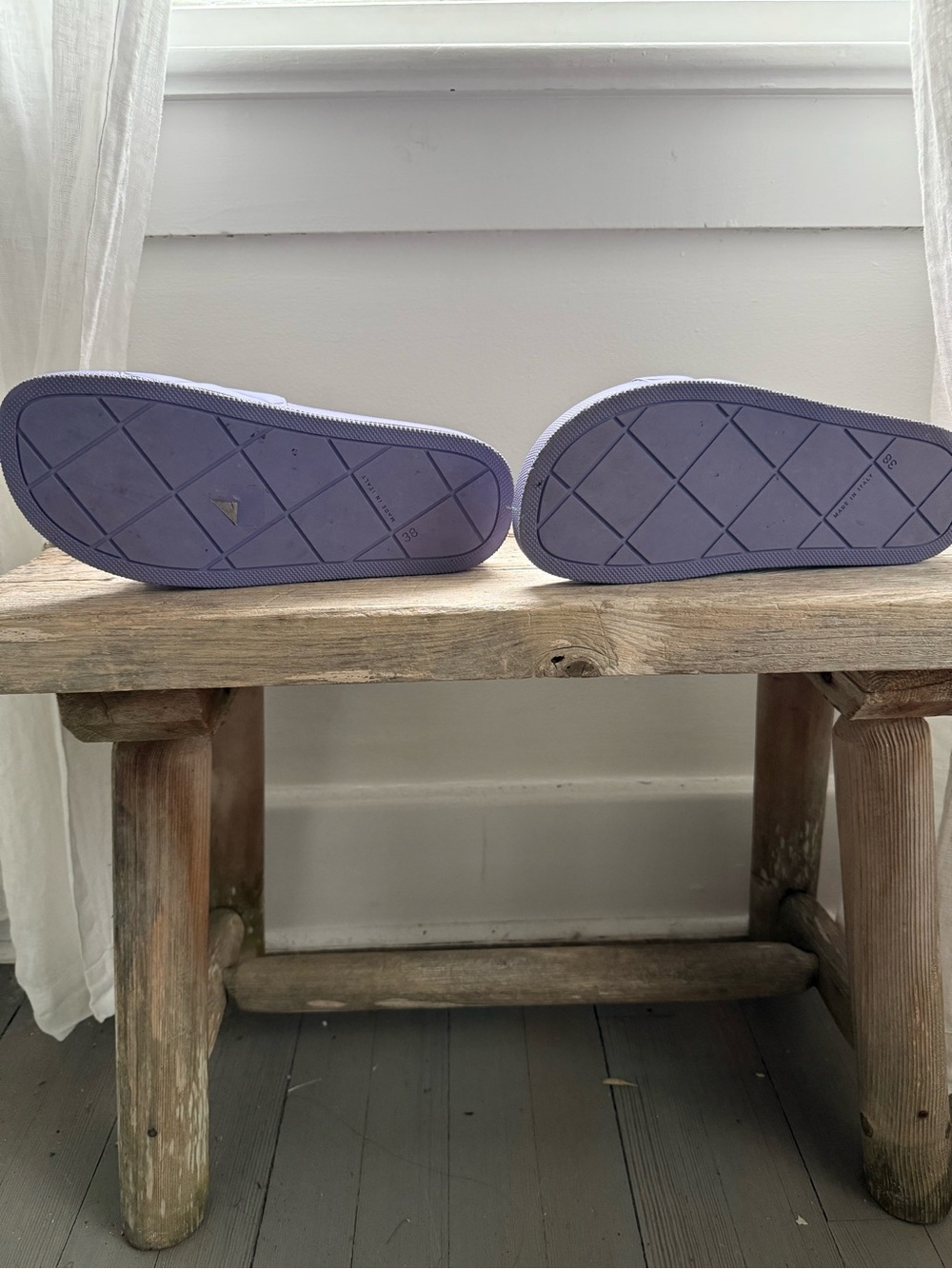 Bottega Veneta Quilted Pool Slide Sandals - Lavender Purple - Picture 6 of 7
